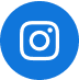 Logo d'Instagram sur fond bleu.