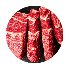 Morçeaux de viande rouge frais