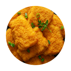 Nuggets de poulet croustillants et dorés.